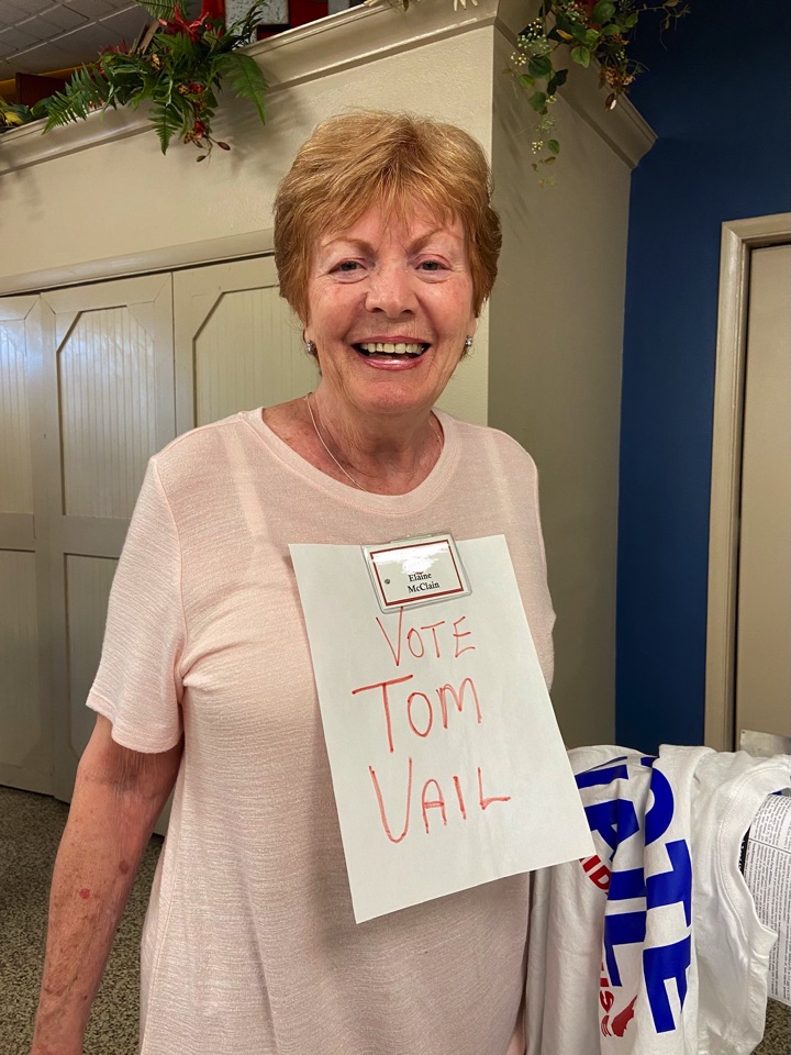 Tom Vail supporter, May 2022
