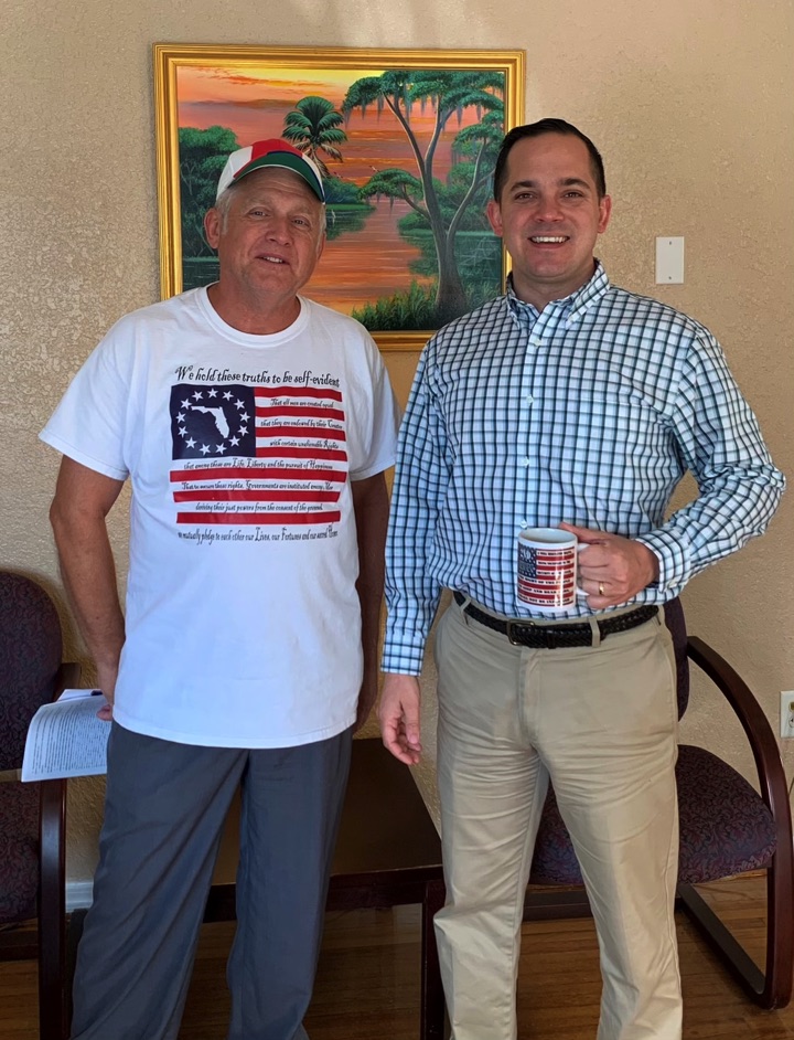 Tom Vail with Anthony Sabatini in Clermont, FL, May 2022