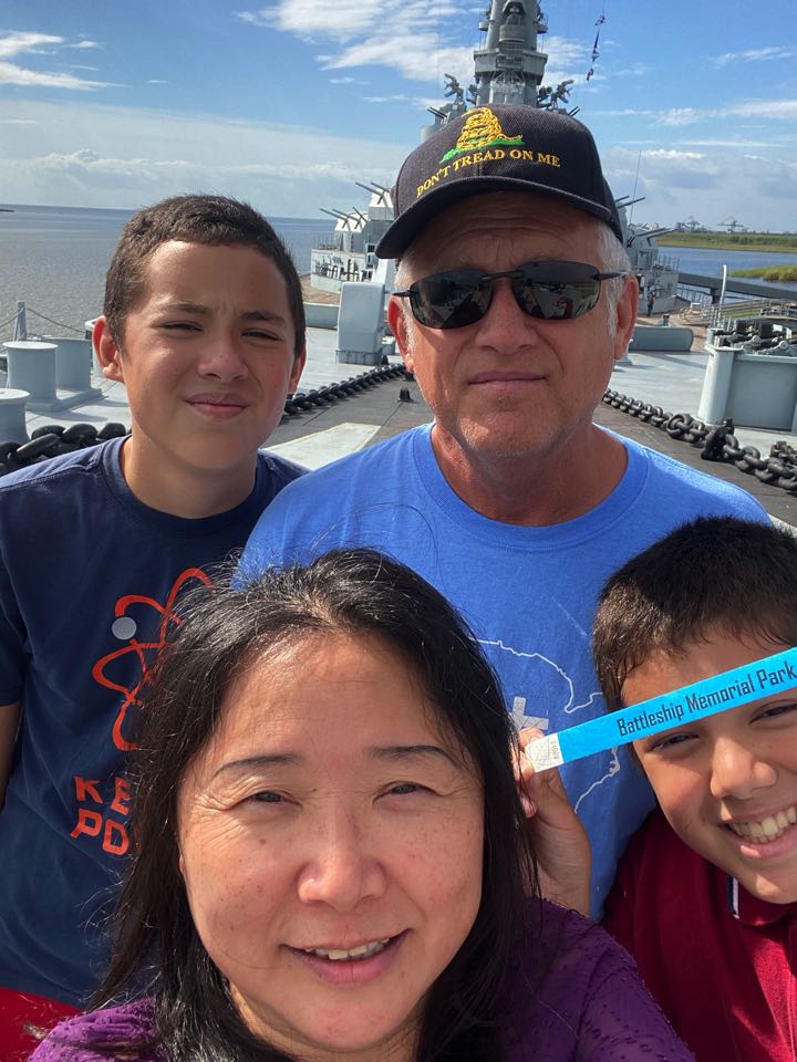 Vail family on the Battleship, USS Alabama - Mobile, AL