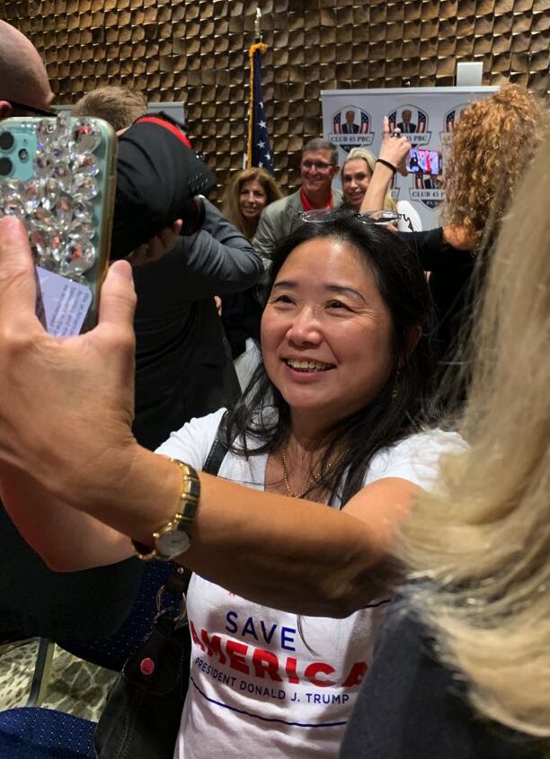 Vara Vail waiting to meet General Flynn - Trump 45 Club, West Palm Beach, FL
