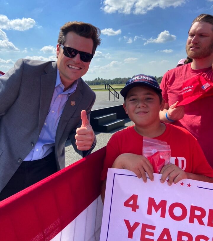 Ben Vail with Matt Gaetz at Trump Rally in Ocala, FL in 2020