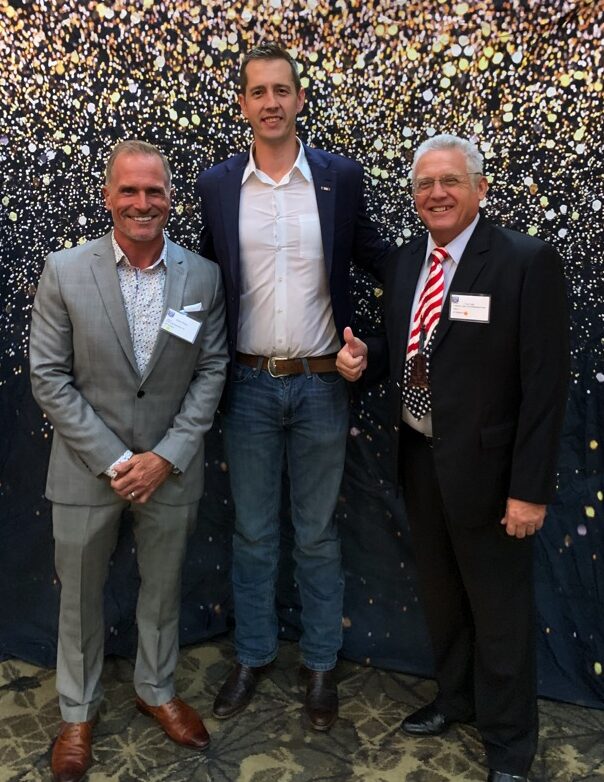 Tom Vail with Seth Keshel and Brent Phillips at Lake County Lincoln Reagan Dinner, October 2022