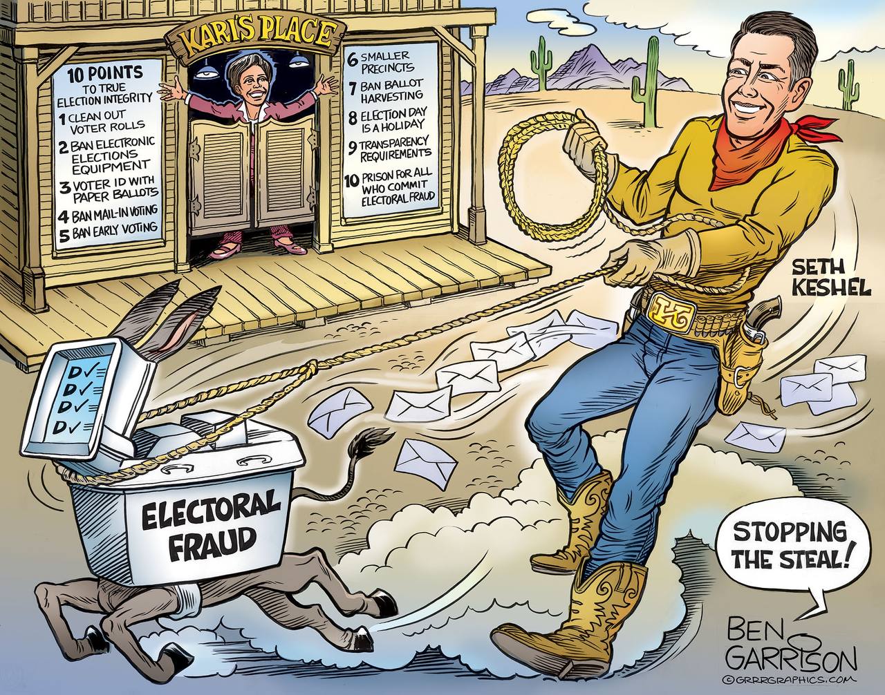 Seth Keshel by Ben Garrison