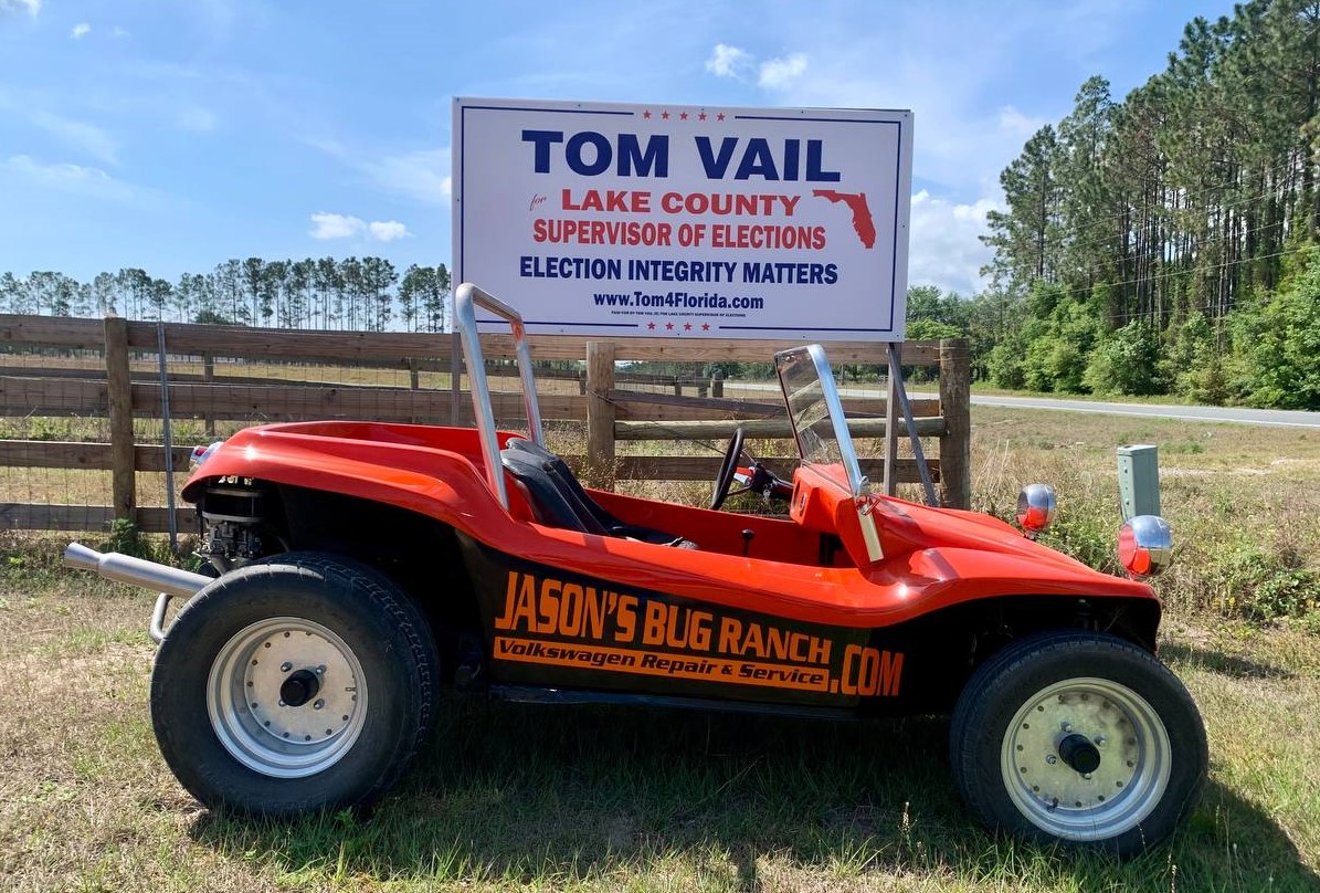 Tom Vail campaign sign, May 2023