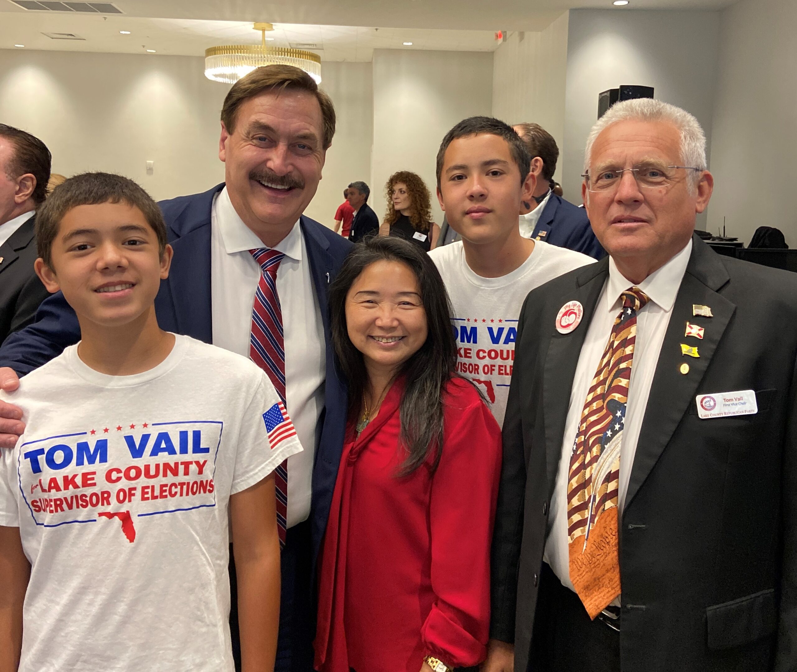 Vail Family with Mike Lindell - Trump 47 Club, West Palm Beach, FL, March 2023