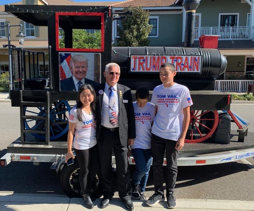 Vail family with Trump Train at The Villages, May 2023