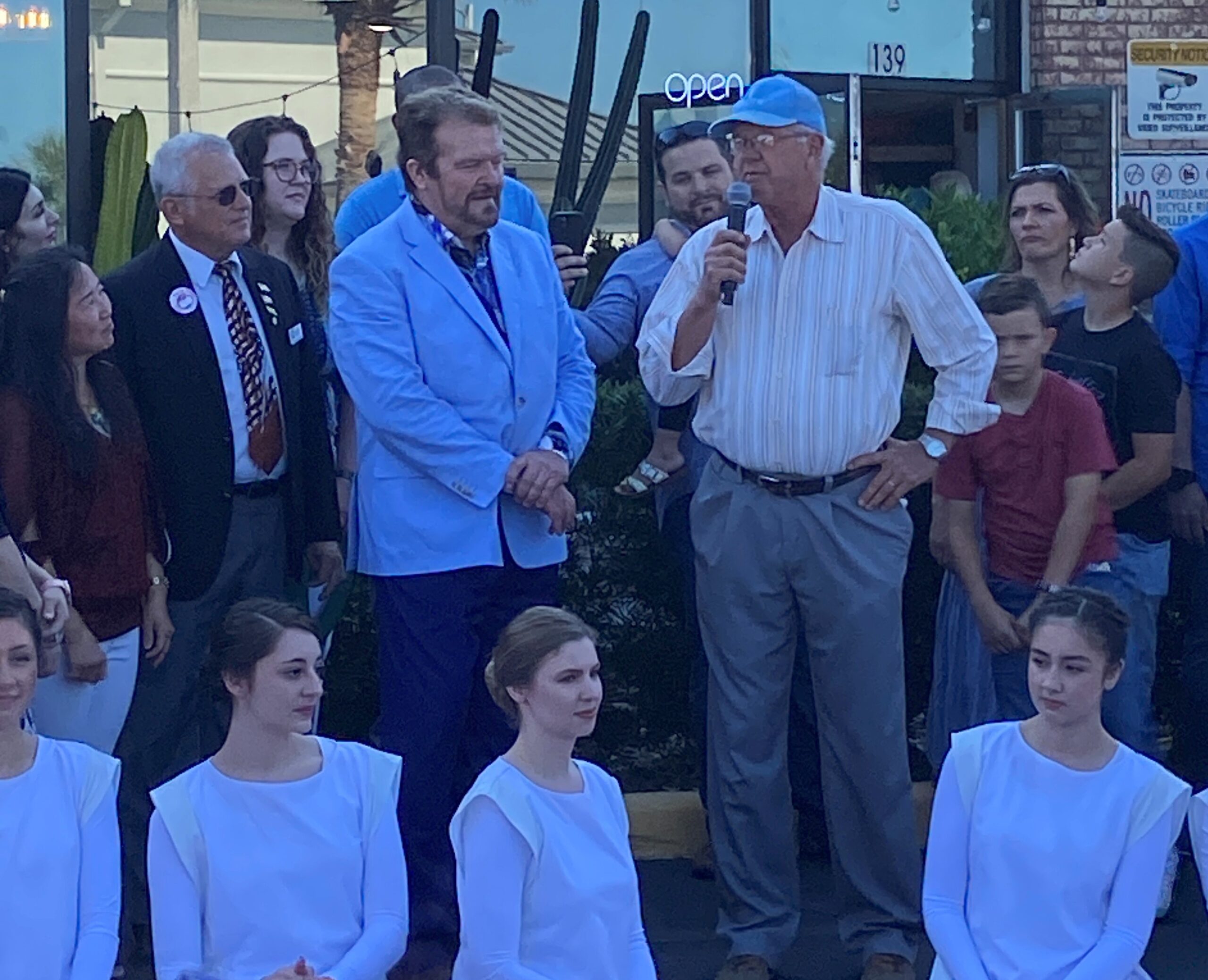 Greg Homan speaking at the Grand Re-Opening of the Citrus Tower, May 2023