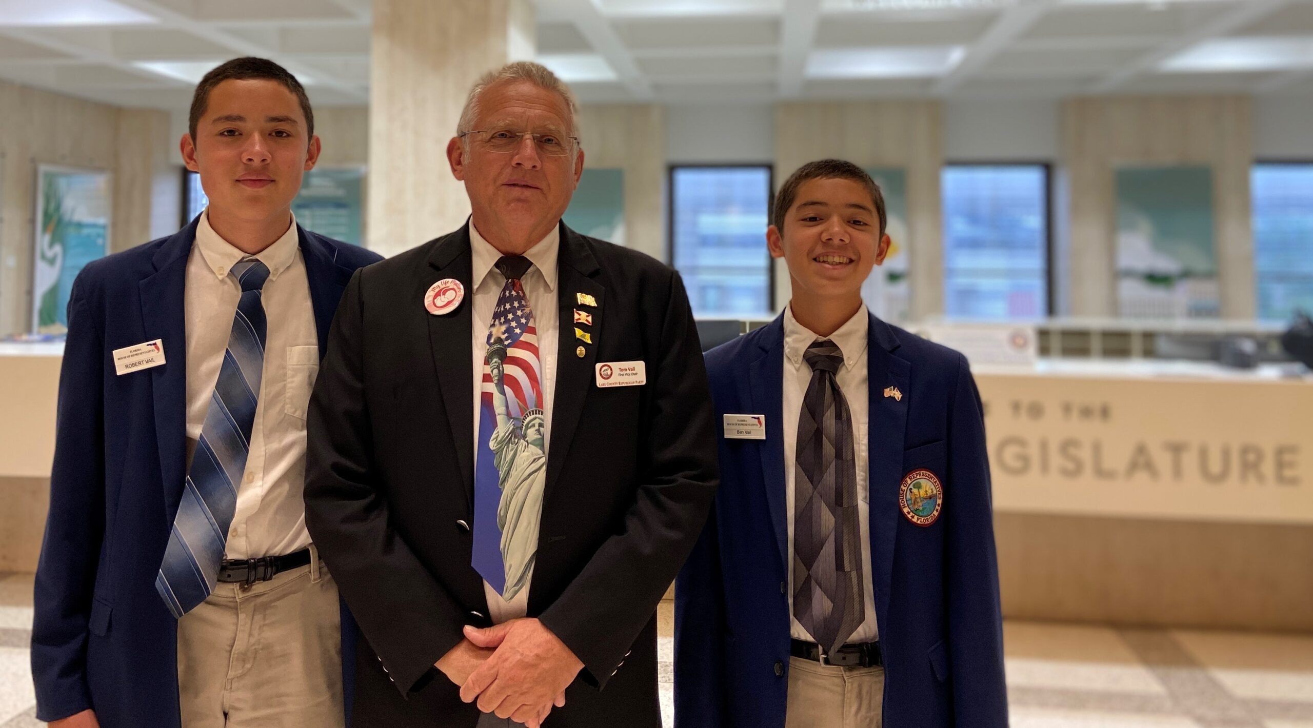 Tom Vail with Robert and Ben