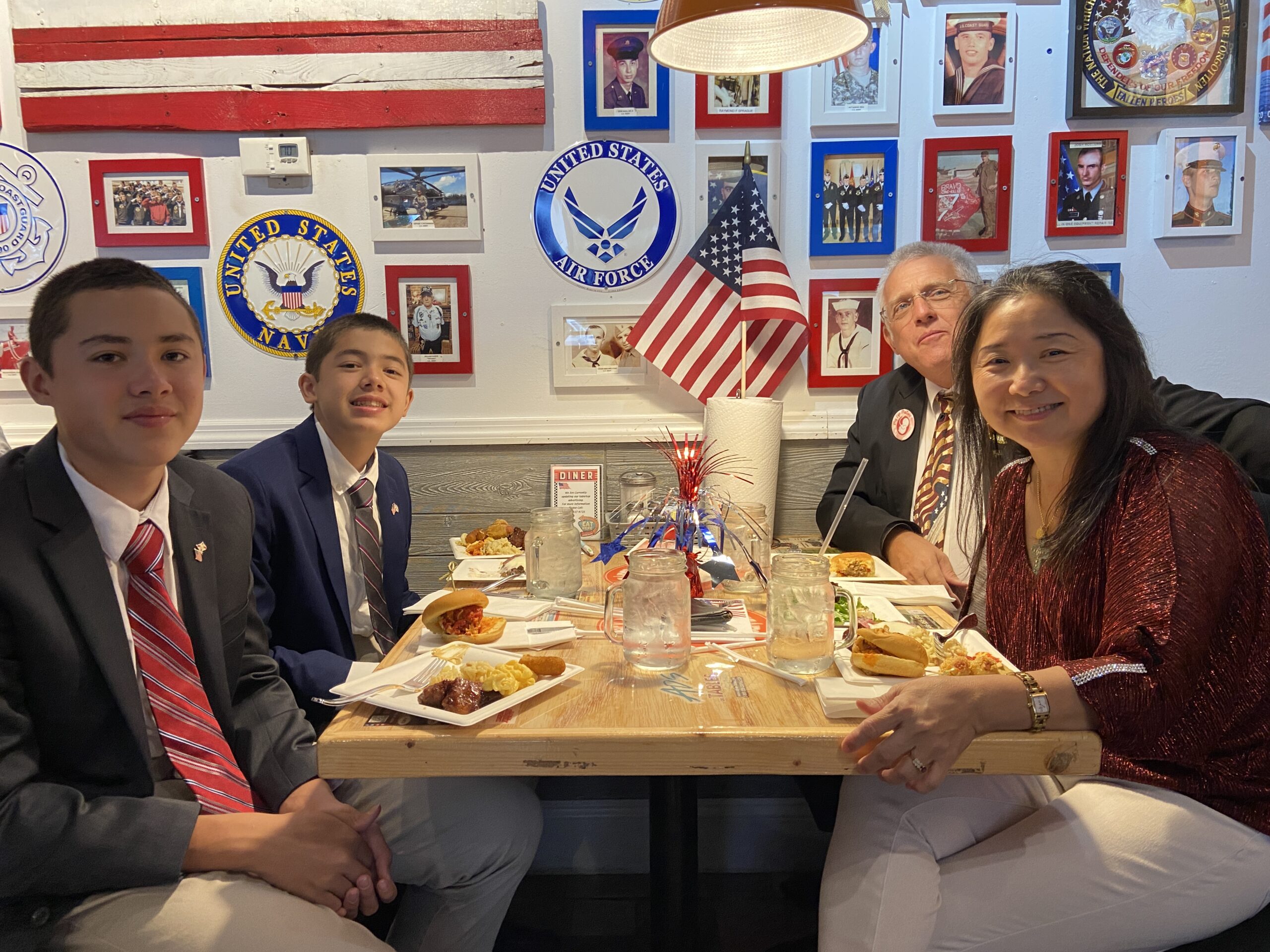 Vail family at Teen Age Republicans meeting in Volusia County, March 2023