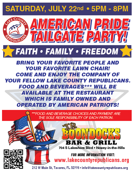 American Pride Tailgate Party flyer