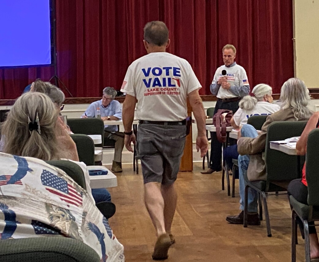 Andy Dubois at Lake County Republican Party meeting - June 2023