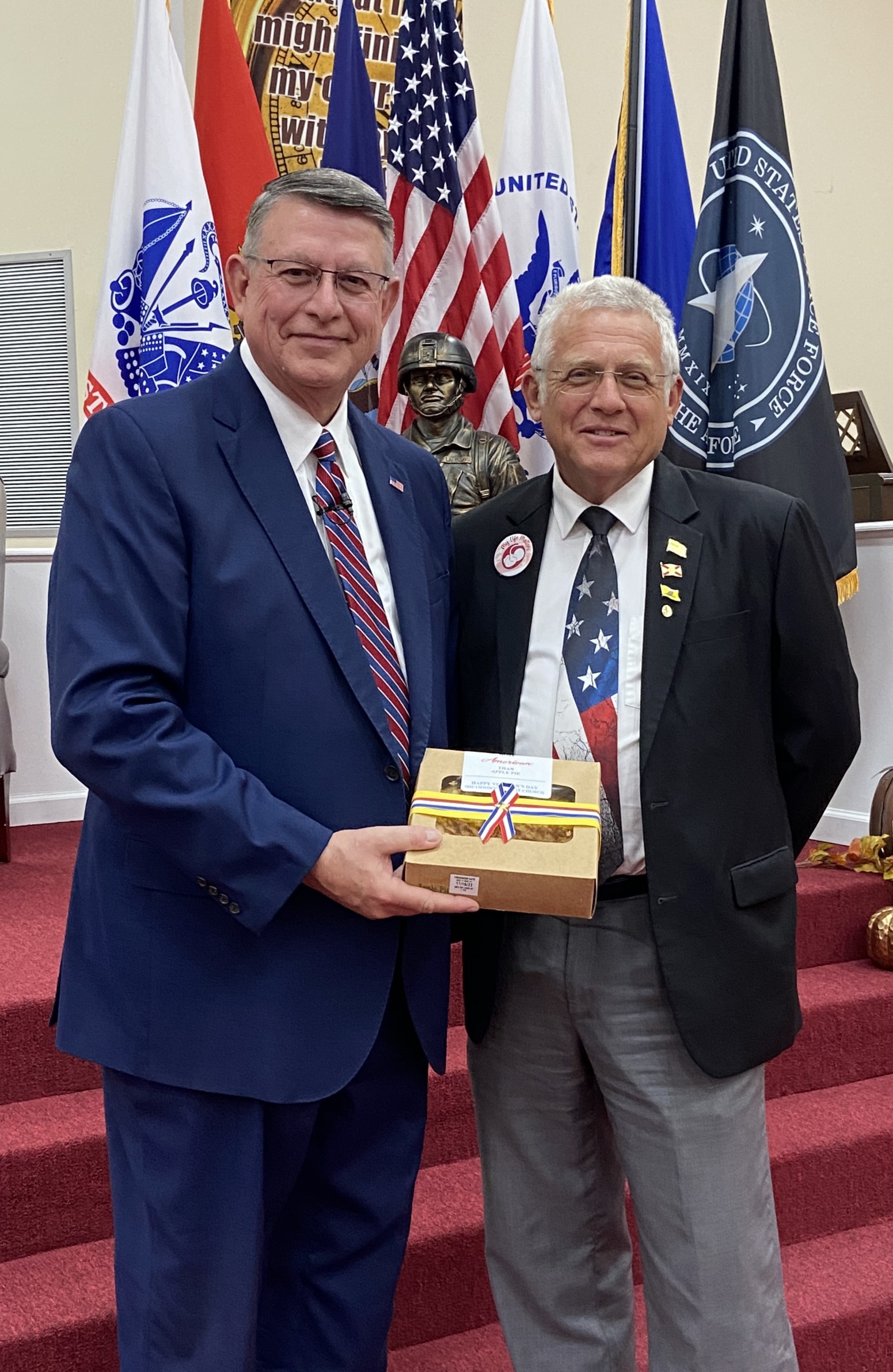 Tom Vail with Pastor Robert Sutton in Tallahassee